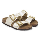 Birkenstock Sydney Luxe Buckle Womens Sandal Birko-Flor-Graceful Pearl White 8
