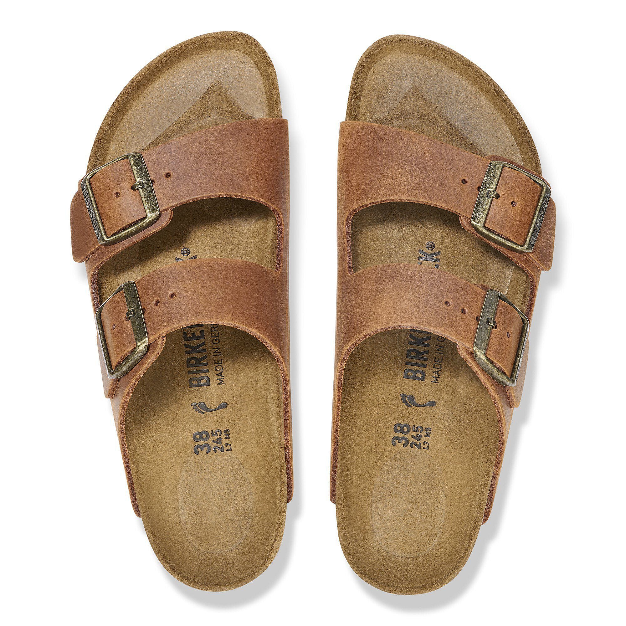 Birkenstock Arizona Mens Sandal Oiled Leather-Cognac 12