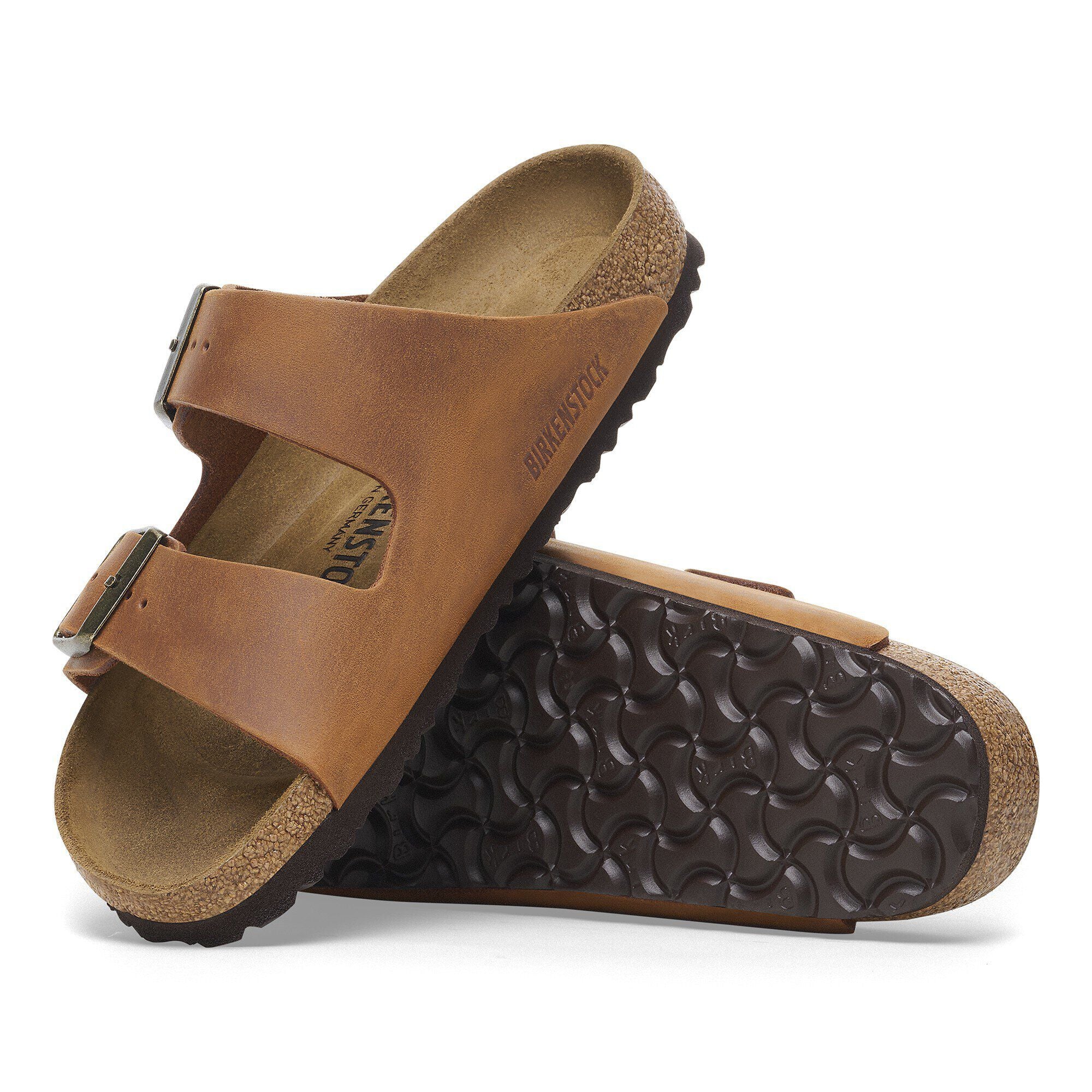 Birkenstock Arizona Mens Sandal Oiled Leather-Cognac 12