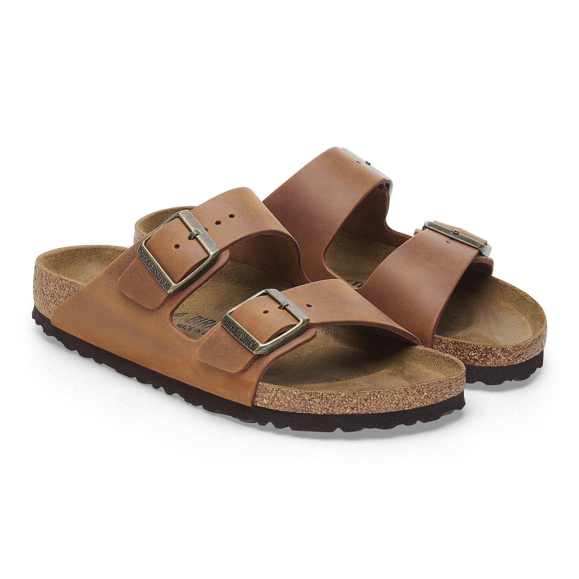 Birkenstock Arizona Mens Sandal Oiled Leather-Cognac 12