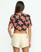 Volcom Deep Tropix SS Top BLK XS