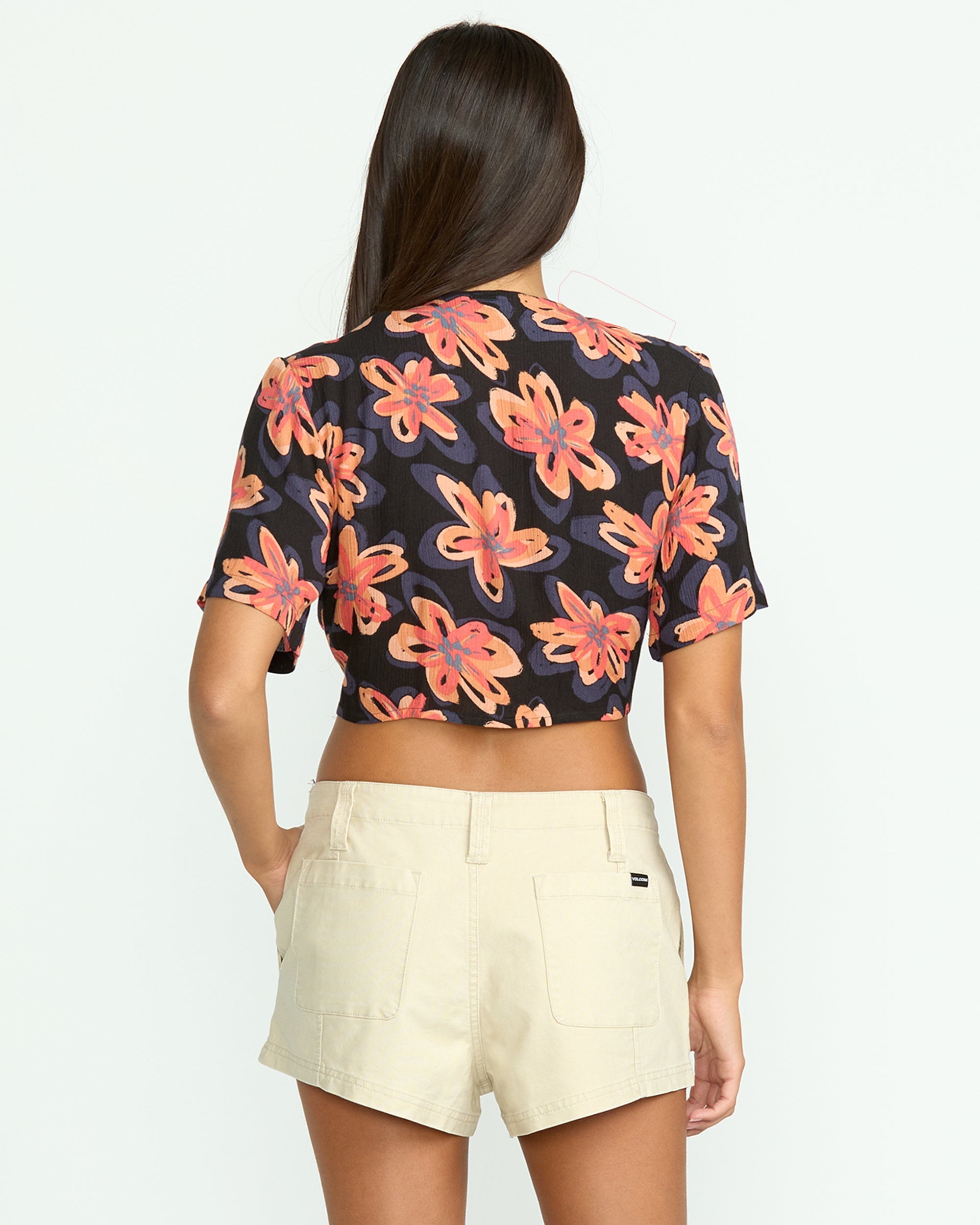 Volcom Deep Tropix SS Top BLK S