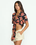 Volcom Deep Tropix SS Top BLK S