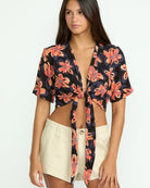 Volcom Deep Tropix SS Top BLK M