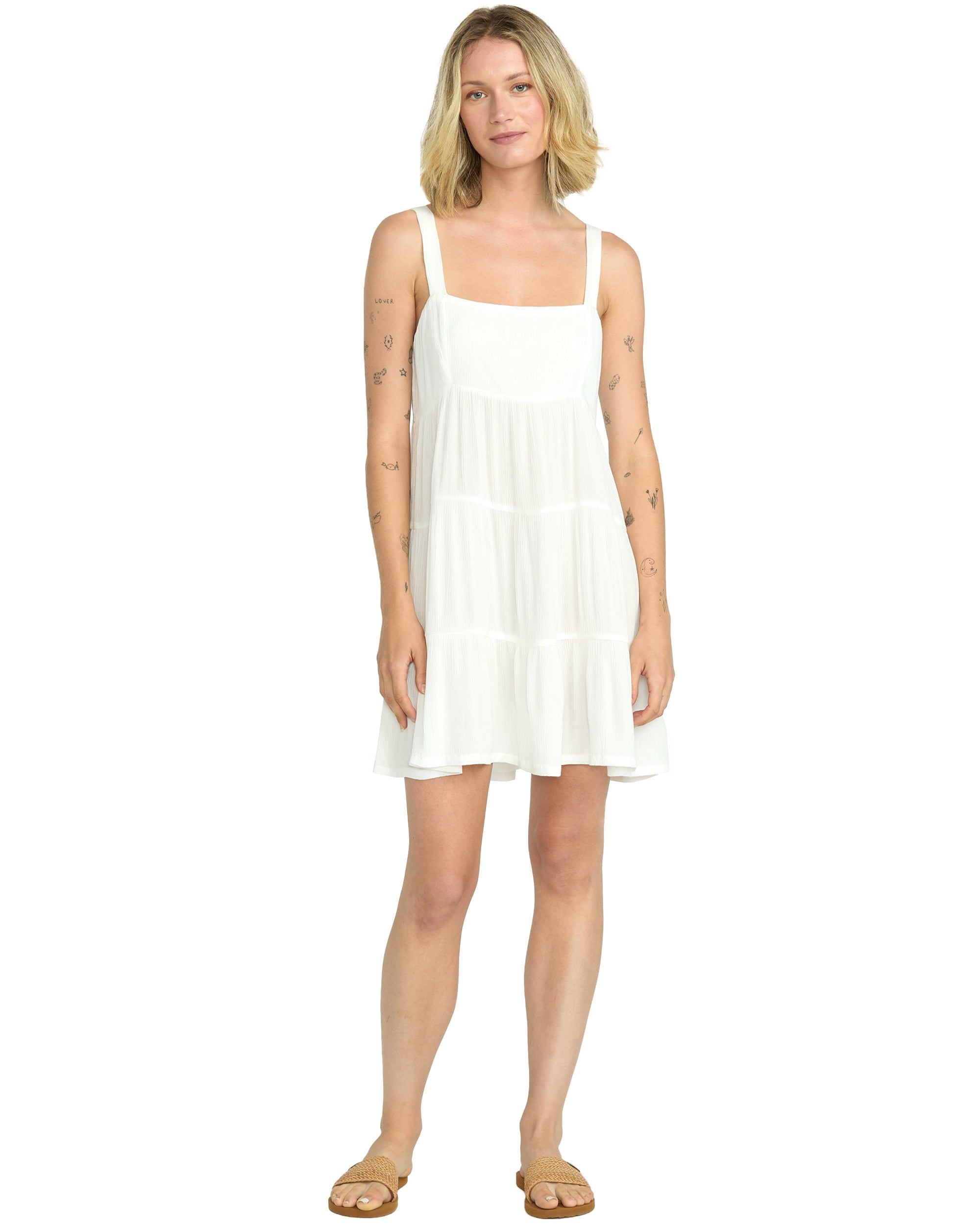 Volcom Beachmoonstone Dress WHT M
