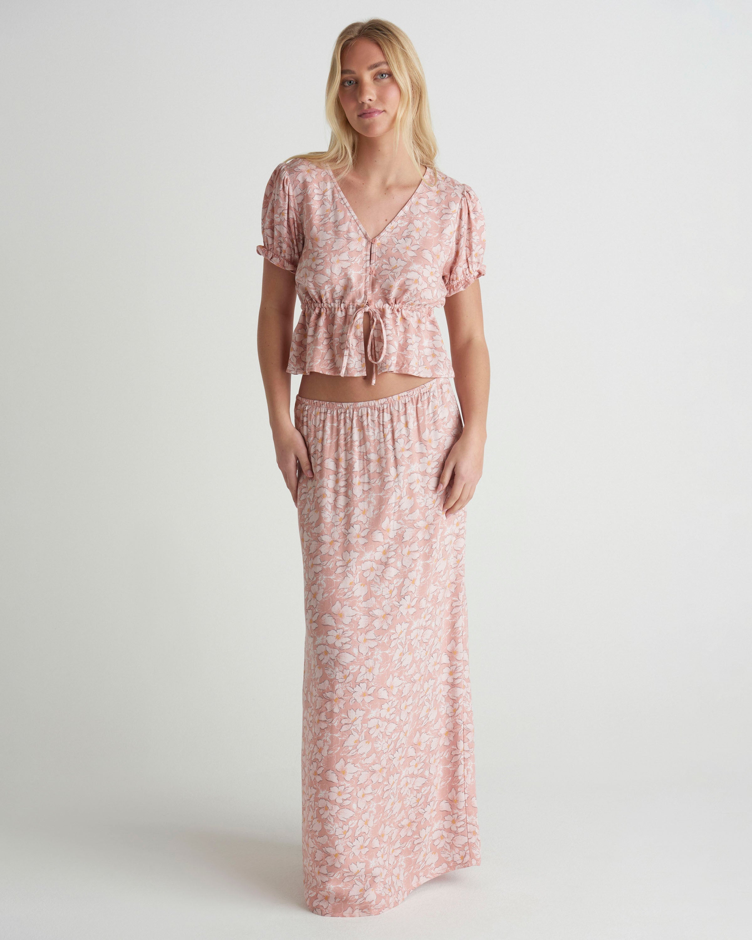 HURLEY BEACHCOMBER MAXI SKIRT T657-Rose Tan- L