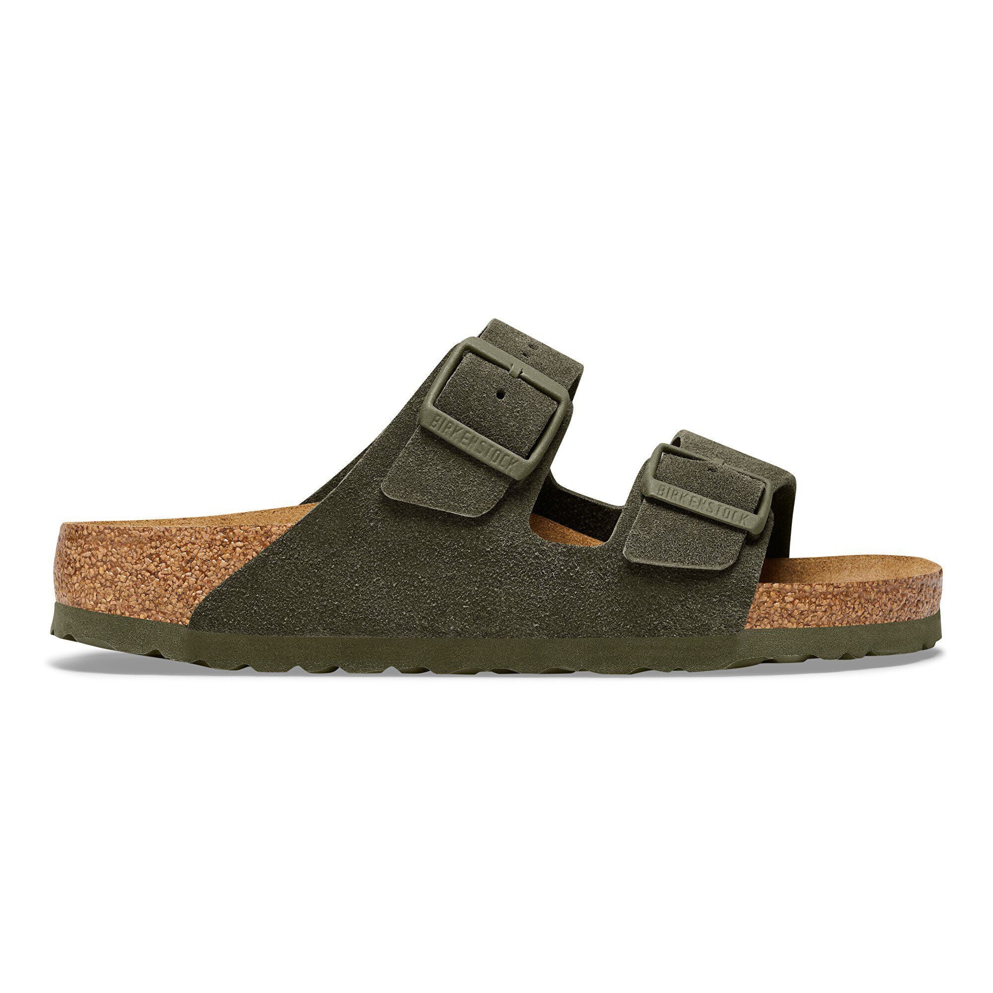 Birkenstock Arizona Mens Sandal Suede-Thyme 10