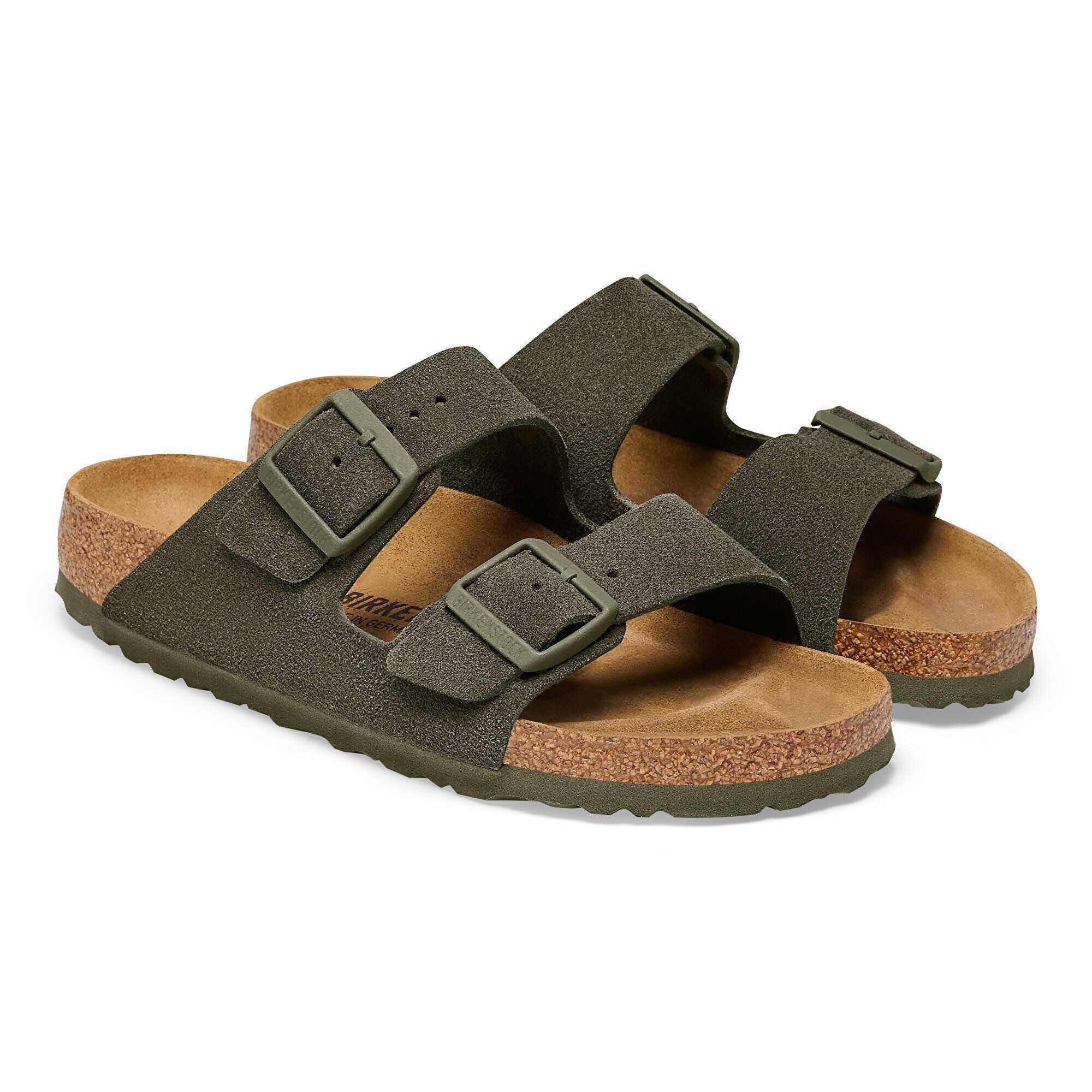 Birkenstock Arizona Mens Sandal Suede-Thyme 8