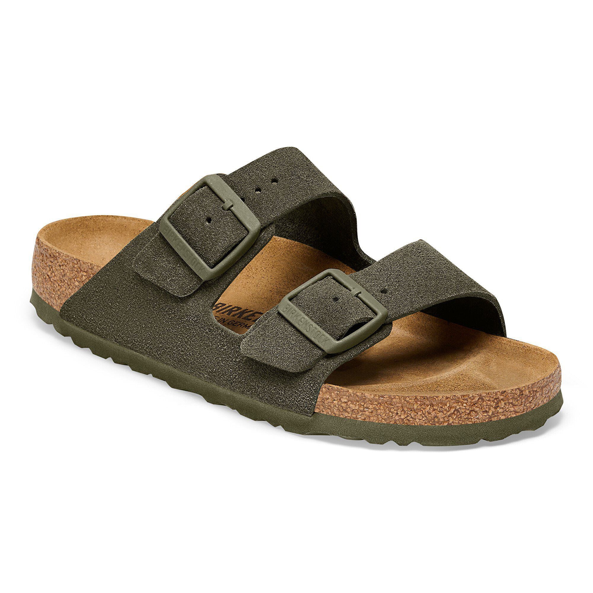 Birkenstock Arizona Mens Sandal Suede-Thyme 9