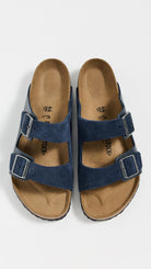 Birkenstock Arizona Mens Sandal Suede-Oiled Leather-New Navy 10
