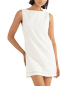 RHYTHM PORTO EYELET MINI  DRESS NATURAL 1XS