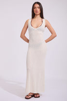 RHYTHM SCALLOP KNIT MAXI DRESS CREAM 2S