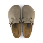 Birkenstock Boston Soft Footbed Womens Clog Suede-Taupe 8