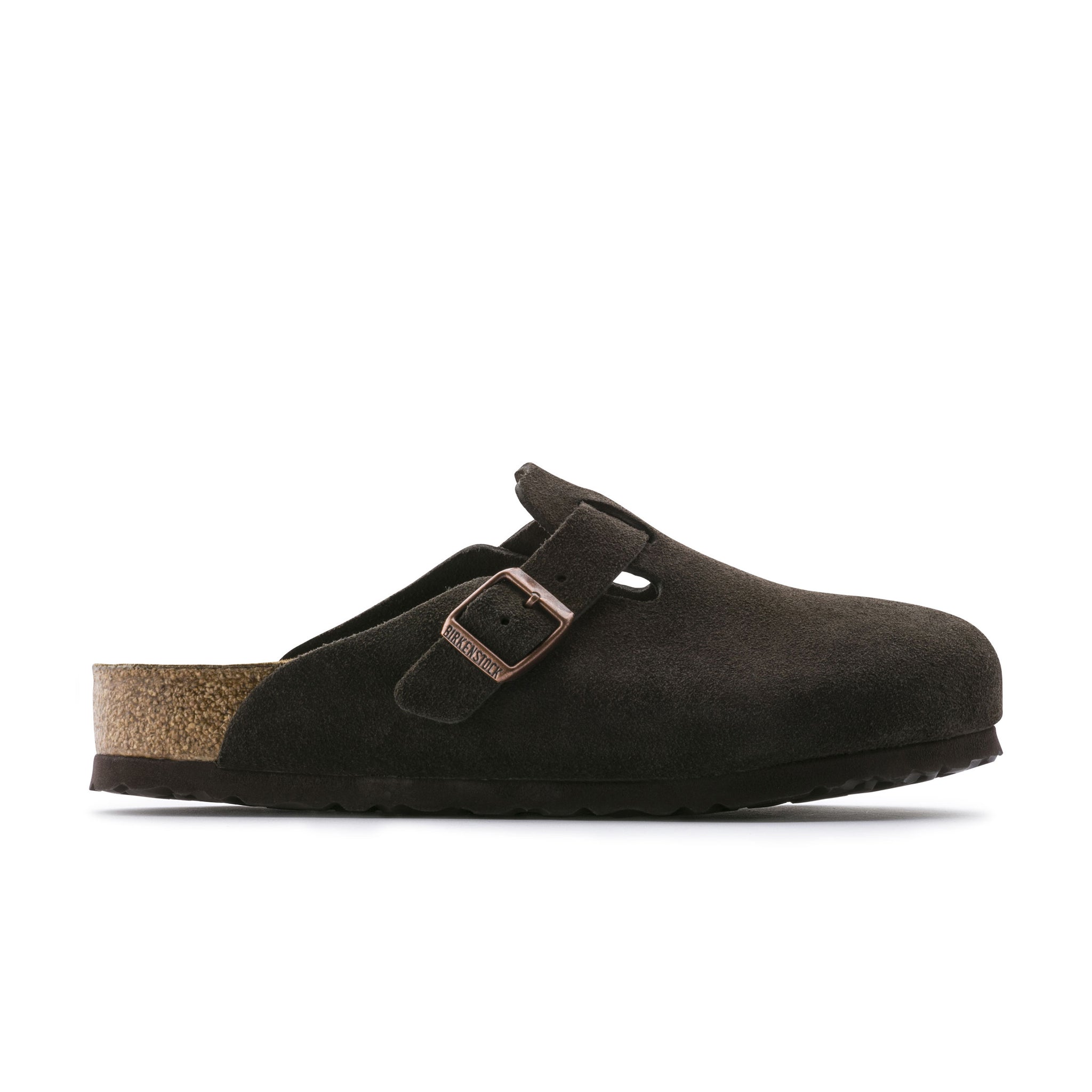 Birkenstock Boston Soft Footbed Womens Clog Suede-Mocha 9