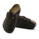 Birkenstock Boston Soft Footbed Womens Clog Suede-Mocha 9