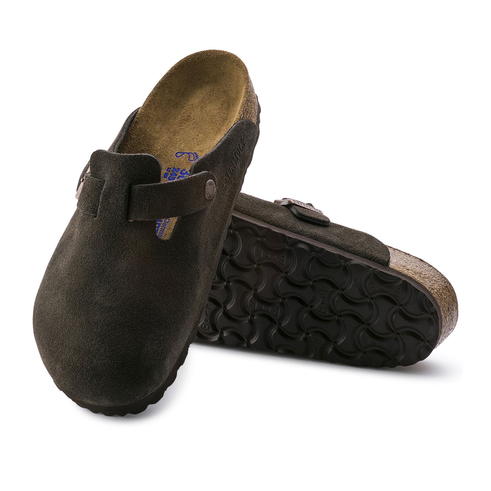 Birkenstock Boston Soft Footbed Womens Clog Suede-Mocha 9