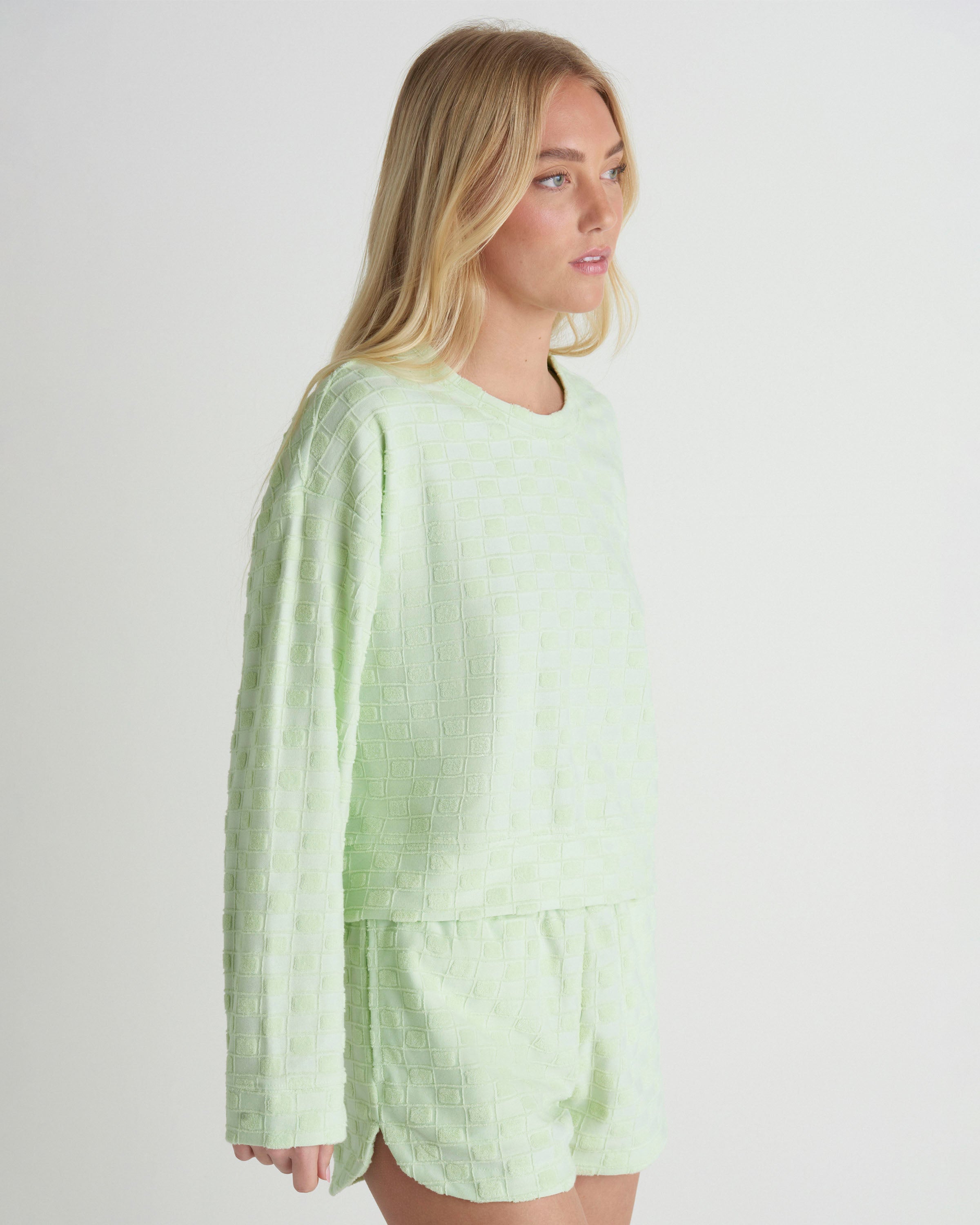 HURLEY VENICE TERRY BOXY CREW T412-Spray L