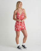 HURLEY GETAWAY ROMPER T608-Float Red L