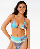 Rip Curl Hidden Isles Sliding Tri Bikini Top 0070-Blue L