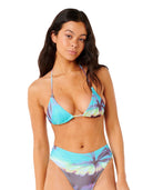 Rip Curl Hidden Isles Sliding Tri Bikini Top 0070-Blue M