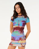 Rip Curl Hidden Isles Mesh Swim Tee 0070-Blue L