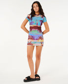 Rip Curl Hidden Isles Mesh Swim Tee 0070-Blue M