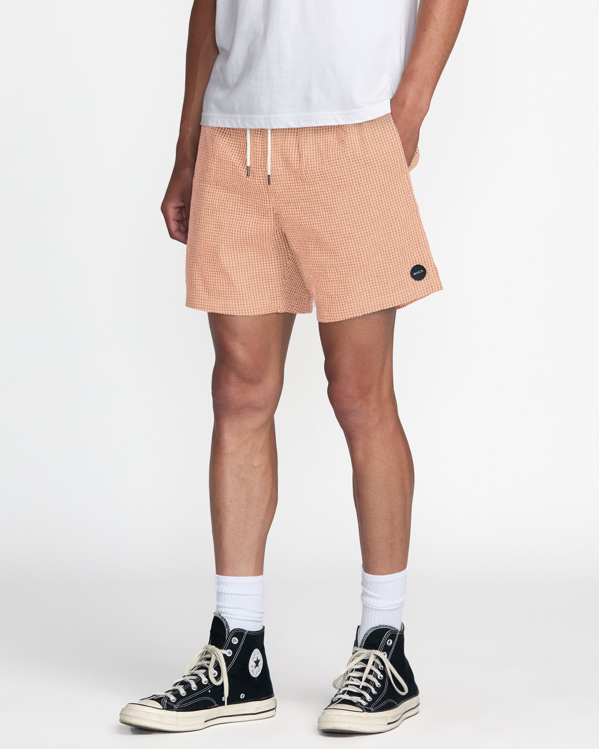 RVCA EXOTICA SEERSUCKER ELASTIC 17 APC-APRICOT XL
