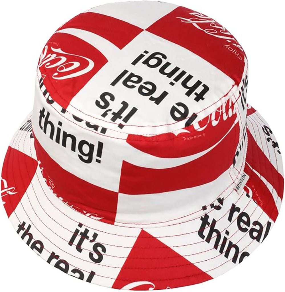 Brixton Coca-Cola 80S Reversible Bucket Hat  Black/Coke Red S/M