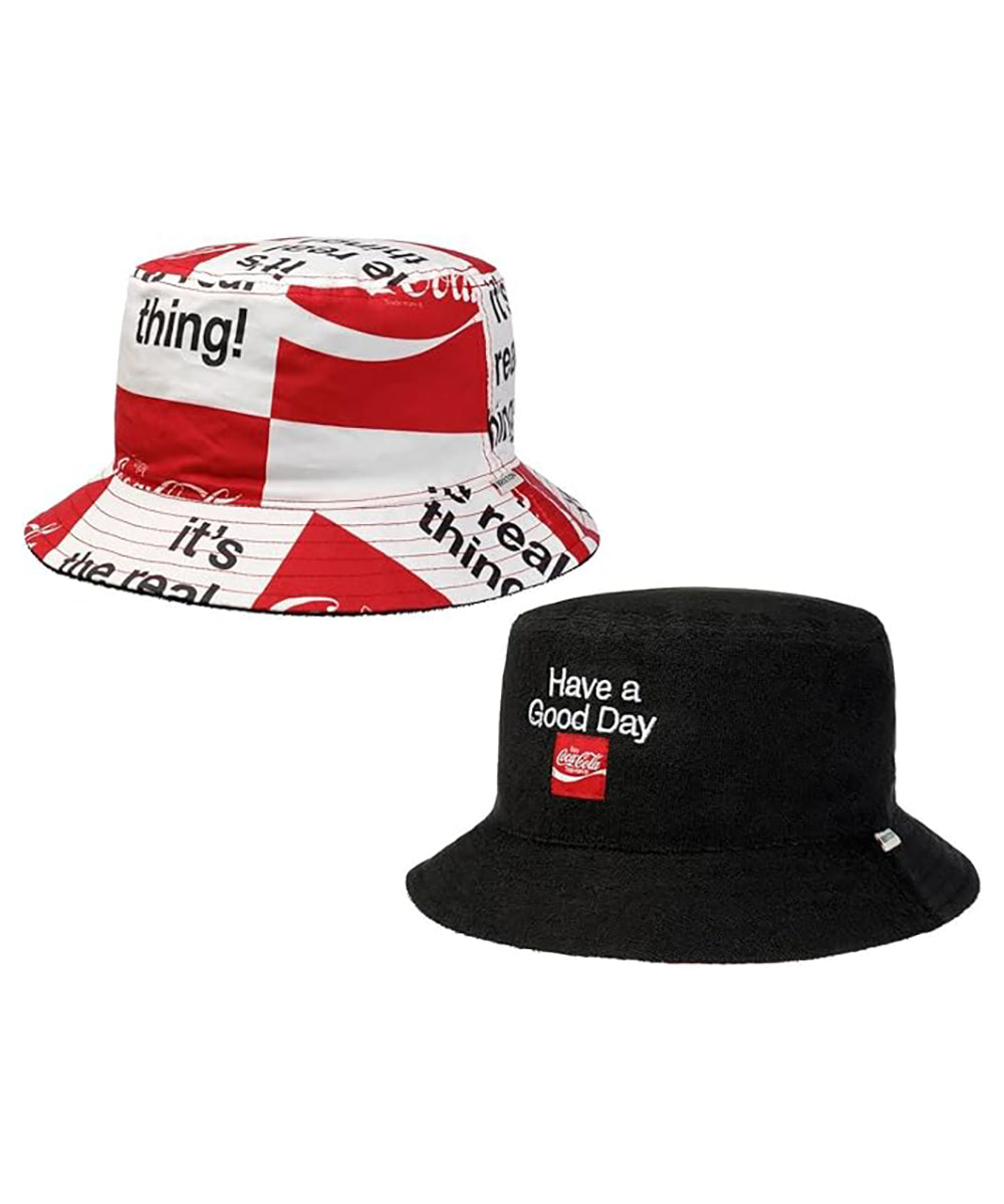 Brixton Coca-Cola 80S Reversible Bucket Hat  Black/Coke Red S/M