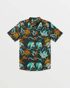 VOLCOM BRAINMELTER FLORAL SS BGR-BLACK GREEN S