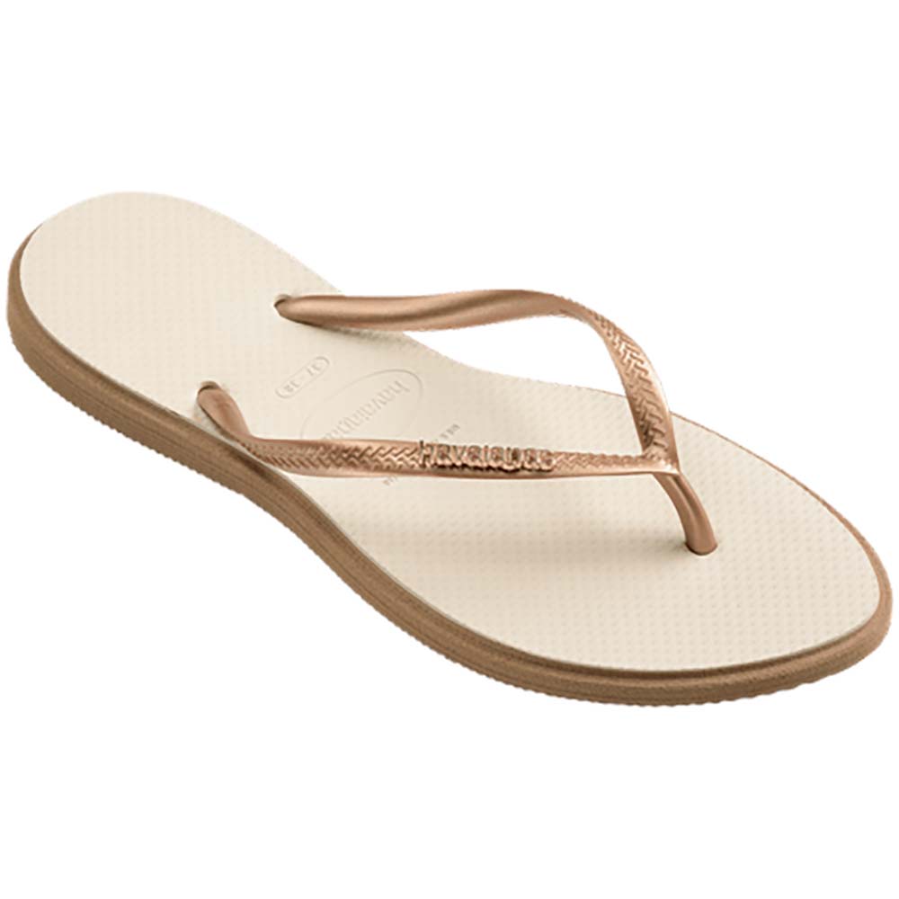 Havaianas Slim Point Womens Sandal 6842-Rose Gold-Beige 11