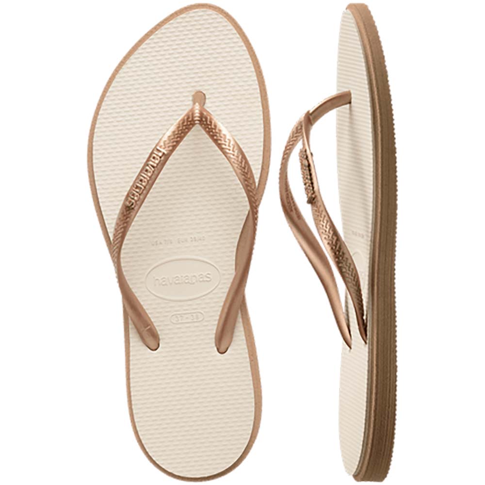 Havaianas Slim Point Womens Sandal 6842-Rose Gold-Beige 7