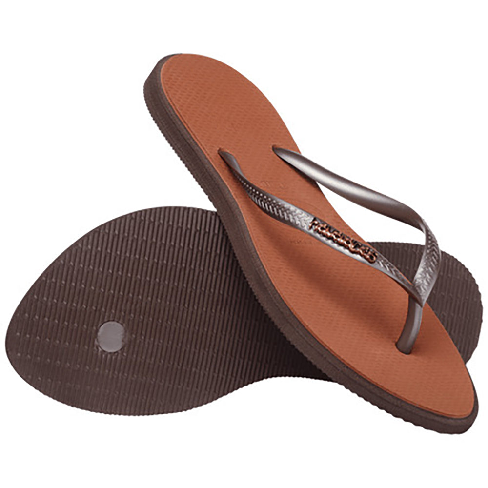 Havaianas Slim Point Womens Sandal 0727-Dark Brown 6