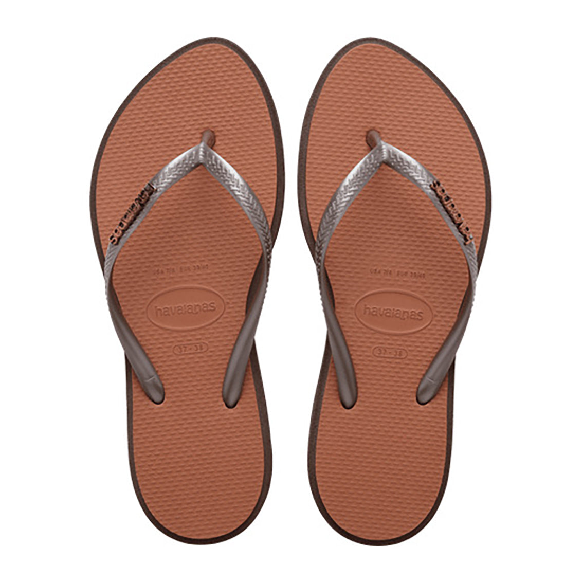 Havaianas Slim Point Womens Sandal 0727-Dark Brown 11