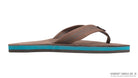 Rainbow Single Layer Leather Mens Sandal Expresso-Blue M