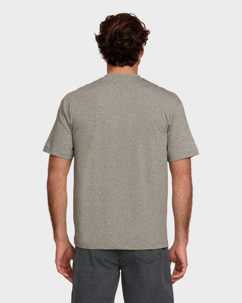 QUIKSILVER DNA LOGO SURF TEE SS SHH-SMOKED GRAY HEATHER S