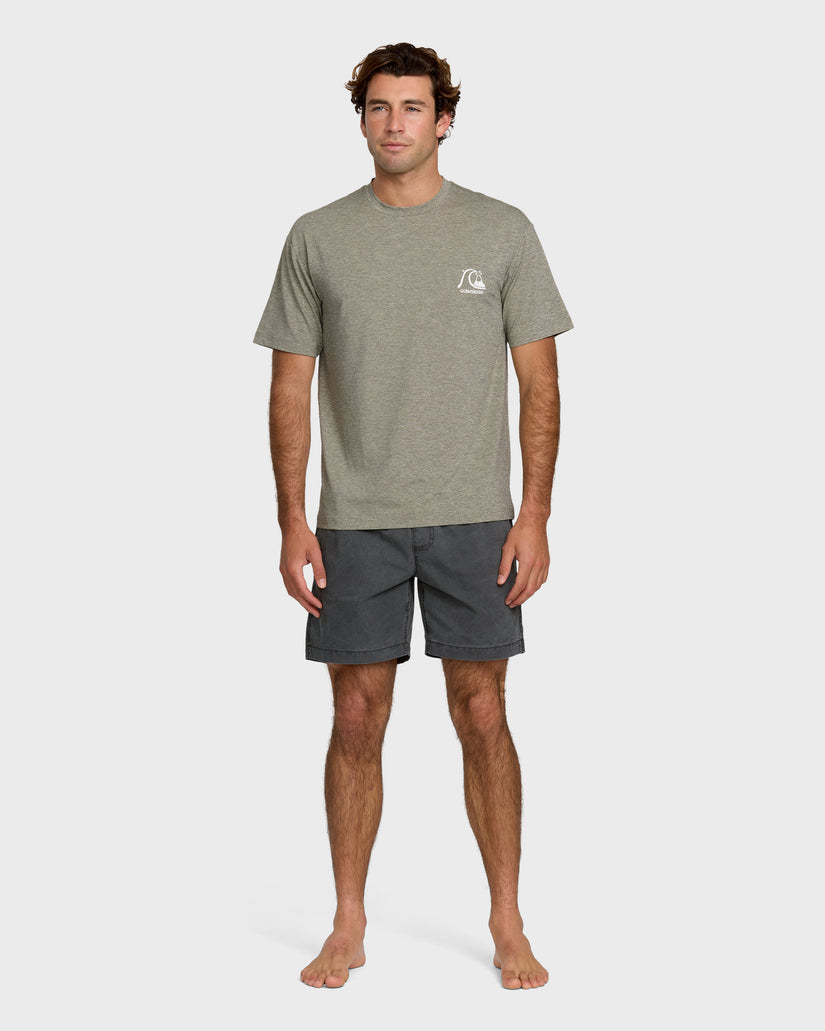 QUIKSILVER DNA LOGO SURF TEE SS SHH-SMOKED GRAY HEATHER XL