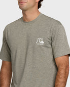 QUIKSILVER DNA LOGO SURF TEE SS SHH-SMOKED GRAY HEATHER L