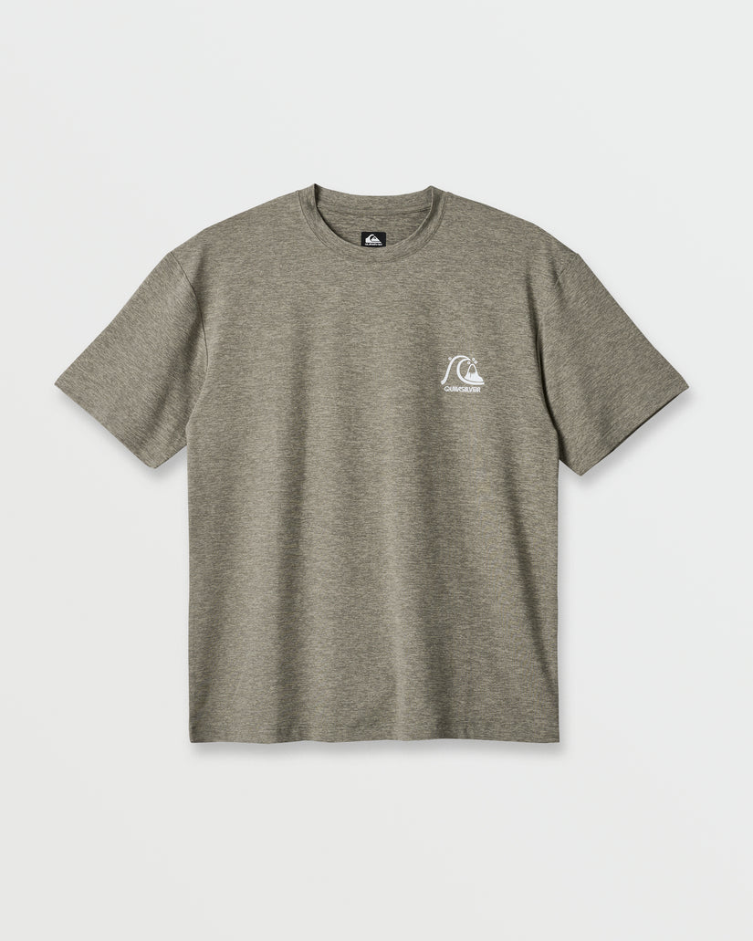 QUIKSILVER DNA LOGO SURF TEE SS SHH-SMOKED GRAY HEATHER L
