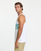QUIKSILVER BLUEWEED STRIPE TANK MJ0 WHITE L