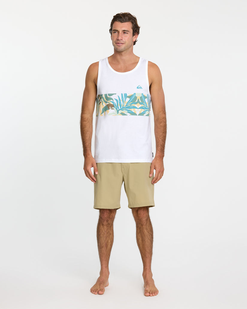 QUIKSILVER BLUEWEED STRIPE TANK MJ0 WHITE M