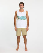 QUIKSILVER BLUEWEED STRIPE TANK MJ0 WHITE M