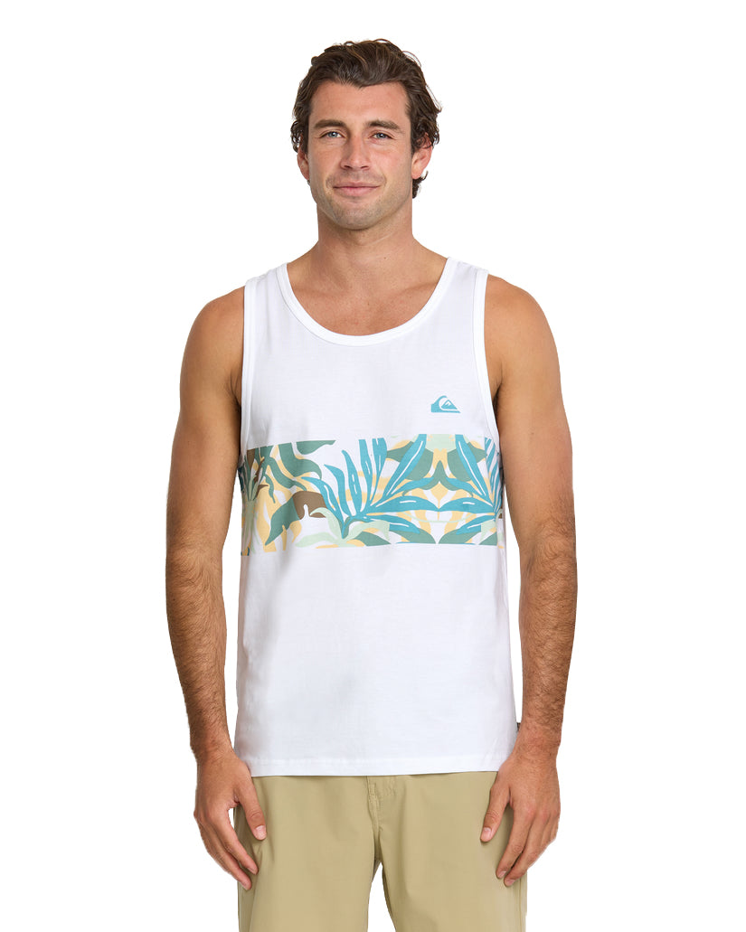 QUIKSILVER BLUEWEED STRIPE TANK MJ0 WHITE L