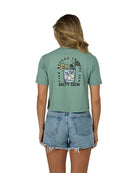 SALTY CREW OCEAN SPRAY CROP TEE Sage M