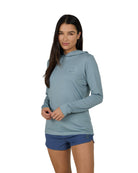 SALTY CREW FIREWORKS HOOD SUNSHIRT Stormy Grey XL