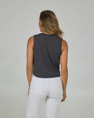 SALTY CREW OUTSIDE CROPPED TANK Charcoal L