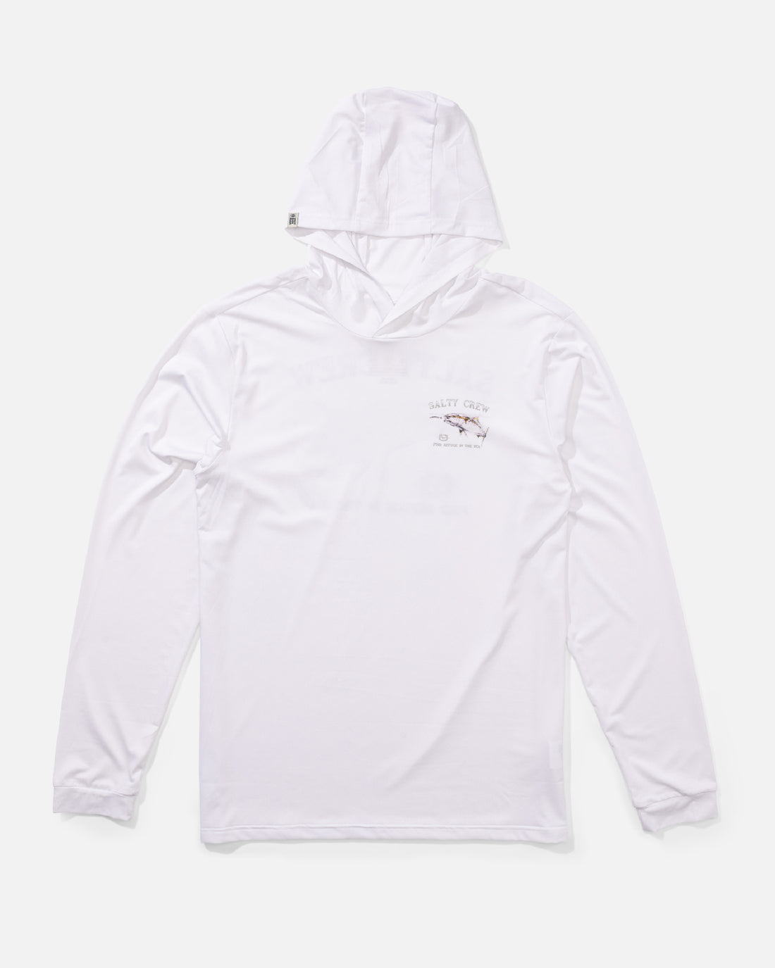 SALTY CREW SURFACE HOODED SUNSHIRT WHITE S
