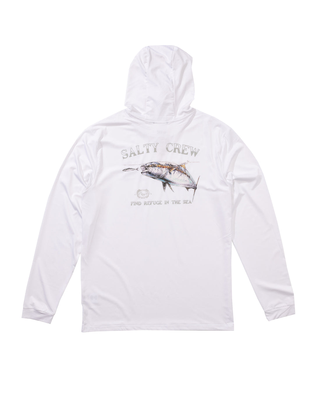 SALTY CREW SURFACE HOODED SUNSHIRT WHITE L