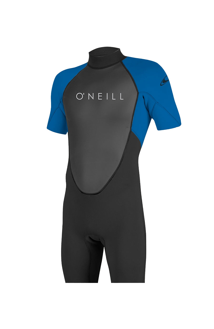 O Neill Reactor-2 2mm Back Zip Boys Springsuit CL1-Graphite-Brite Blue-Brite Blue 14