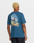 Volcom Dropped This SS Tee DPB7-DEEP BLUE L